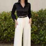 Μπεζ υφασμάτινο παντελόνι